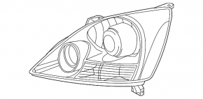Фара передняя правая Lexus GX 03-09
