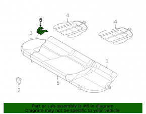 Накладка Isofix заднего ряда Audi A4 B8 13-16 черная