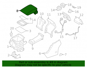Подлокотник Subaru Forester 19-24 SK серый