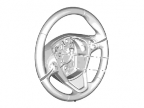 Руль голый Ford Fiesta 11-19 резина черн