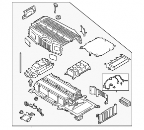 Модуль аккумуляторной батареи ВВБ Ford C-max MK2 13-18 0.8квт без корпуса