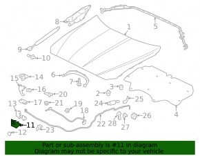 Замок капота правый Jaguar F-Pace X761 17-25 с датчиком