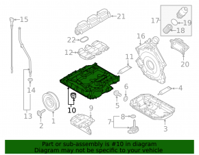 Полуподдон масляный Audi A6 C7 16-18 3.0T CREC