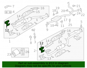 Защита коллектора правая Subaru Outback 10-14 3.6