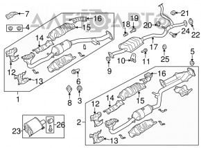 Защита коллектора правая Subaru Outback 10-14 3.6