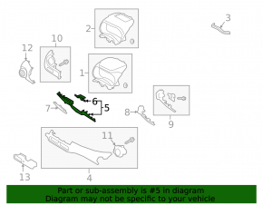 Накладка колени водителя Hyundai Kona 18-23 черная