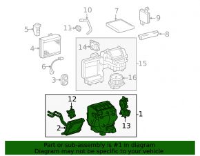 Печка в сборе Toyota Avalon 05-06