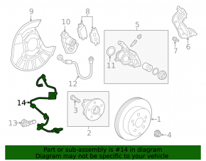 Провод датчика ABS задний правый Lexus UX200 UX250h UX300h 19-26