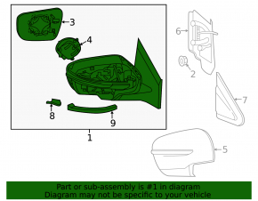 Поворотник зеркала левый Nissan Murano z52 15-24