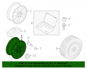 Диск колесный R19 x 8.5J VW Touareg 11-16