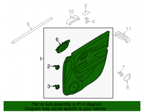 Обшивка двери карточка передняя левая Kia Soul 14-19