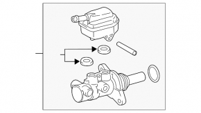 Главный тормозной цилиндр с бачком Toyota Sienna 11-20