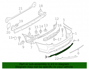 Губа заднего бампера BMW 5 G30 21-23 Basis