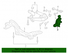 Цапфа задняя левая Honda CRV 12-14 AWD