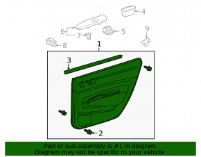 Обшивка двери карточка задняя правая беж Toyota Prius 20 04-09 под jbl