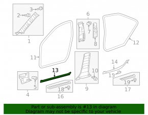 Накладка порога внутренняя передняя левая Toyota Camry v50 12-14 usa беж, царапины