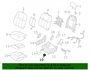 Senzor de ocupanți Nissan Rogue 14-16, o caracteristică largă, 16 pini