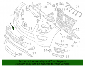 Заглушка буксировочного крюка переднего бампера Mercedes GL-class X166 13-16