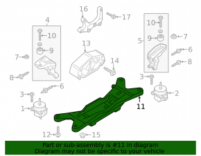 Опора АКПП Ford Mustang mk6 15-17 2.3T под 6 ступ АКПП