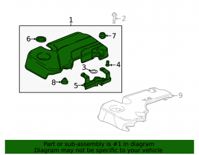 Накладка двигателя Chevrolet Equinox 23-24 LSD