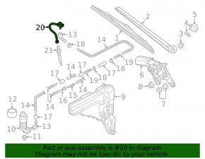 Furtun spălător cameră spate Audi Q8 19-26