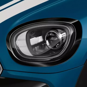 Обрамление фары на капоте левое Mini Cooper Countryman 17-22 черный глянец
