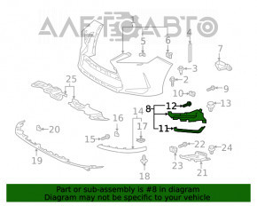 Заглушка птф правая Lexus RX350 RX450h 20-22 с хромом