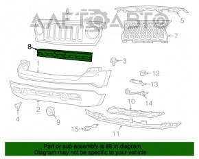 Абсорбер переднего бампера Jeep Patriot 11-16