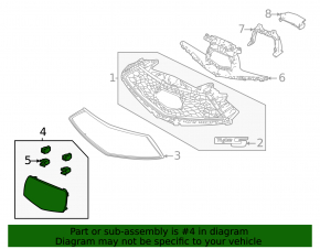 Эмблема решетки радиатора grill Acura TLX 21-23 Type S