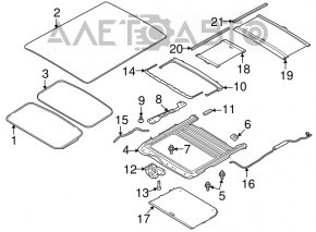 Шторка люка передняя Ford Flex 09-12
