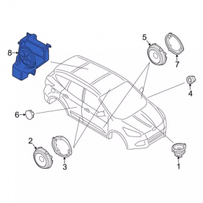 Динамик передней панели Ford C-max MK2 13-18 Sony 8 Ом