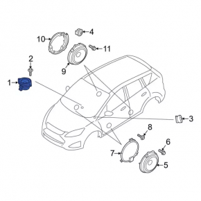 Динамик передней панели Ford C-max MK2 13-18 Sony 8 Ом