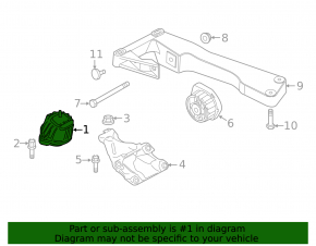 Подушка двигателя левая BMW 4 F32/33/36 14-16 N26 AWD
