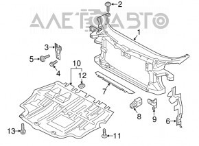 Deflectorul radiatorului stânga VW CC 13-17 restul