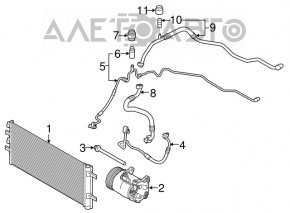 Трубка кондиционера печка-конденсер BMW X2 F39 18-23 B46 под R1234YF