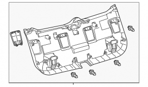 Обшивка двери багажника нижняя Lexus CT200h 11-17 черная