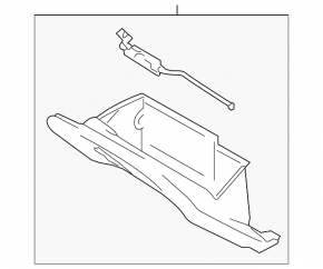 Перчаточный ящик, бардачок Infiniti G25 G35 G37 4d 06-15 черный