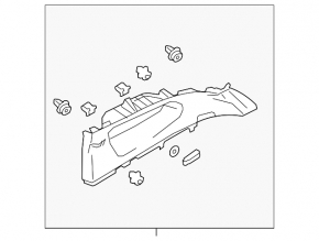 Накладка задней стойки правая Mitsubishi Outlander 14-20 серая
