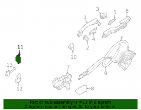 Петля двери верхняя задняя левая Nissan Ariya 23-26