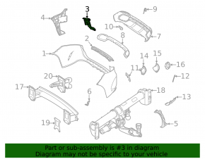 Крепление заднего бампера под фонарем правое Mercedes W167 GLE 350 450 20-26