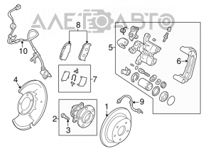 Суппорт в сборе задний правый Mazda6 09-13