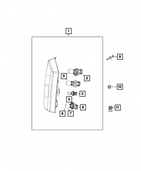 Lampa dreapta Jeep Patriot 11-17, inchisa