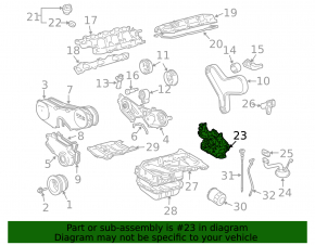 Передняя крышка двигателя с масляным насосом Toyota Highlander 01-07