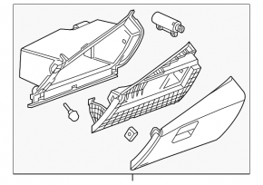 Перчаточный ящик, бардачок Chevrolet Volt 16- беж Premier