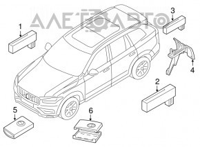 Ключ Volvo XC90 16-26 keyless, 4 кнопки, царапины