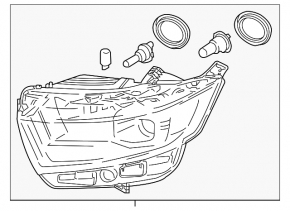 Фара передняя левая Ford Edge 15-18 дорест галоген