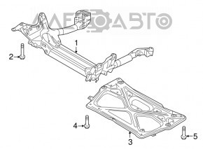 Распорка переднего подрамника Audi A6 C7 12-18 ржавая