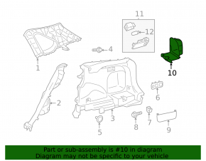 Карман багажника правый Toyota Rav4 19-25 черный