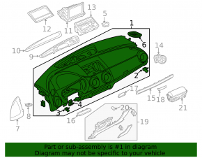Торпедо передняя панель с AIRBAG Audi A3 8V 17-20 4d, AWD, черная под active display