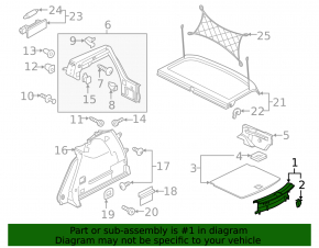 Накладка проема багажника VW Golf 15-21 5d
